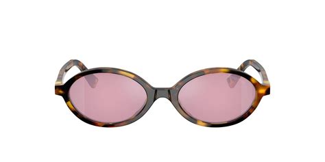 miu miu round sunglasses havana|Miu Miu™ MU 04ZS VAU08N 50 Honey Havana Sunglasses.